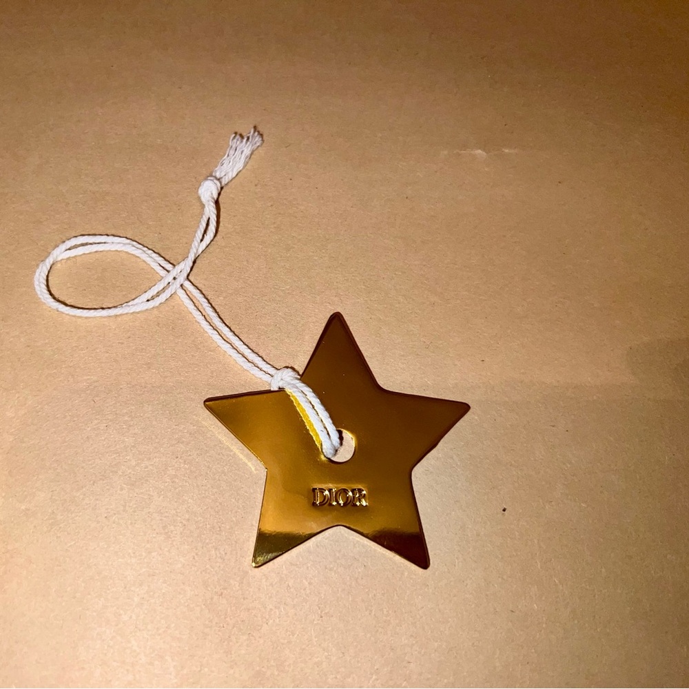 DIOR Gold Star Charm Ornament